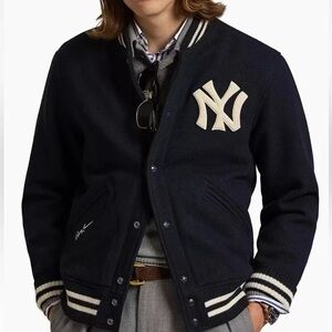 Polo Ralph Lauren Yankee Wool-Blend Bomber Jacket